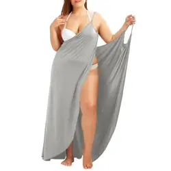 Femme sukienka dla kobiet chusta sukienki plażowe Sarong Cover Up Warp Backless krzyżowe stroje kąpielowe damskie Vestido szata regulowane ramiączka