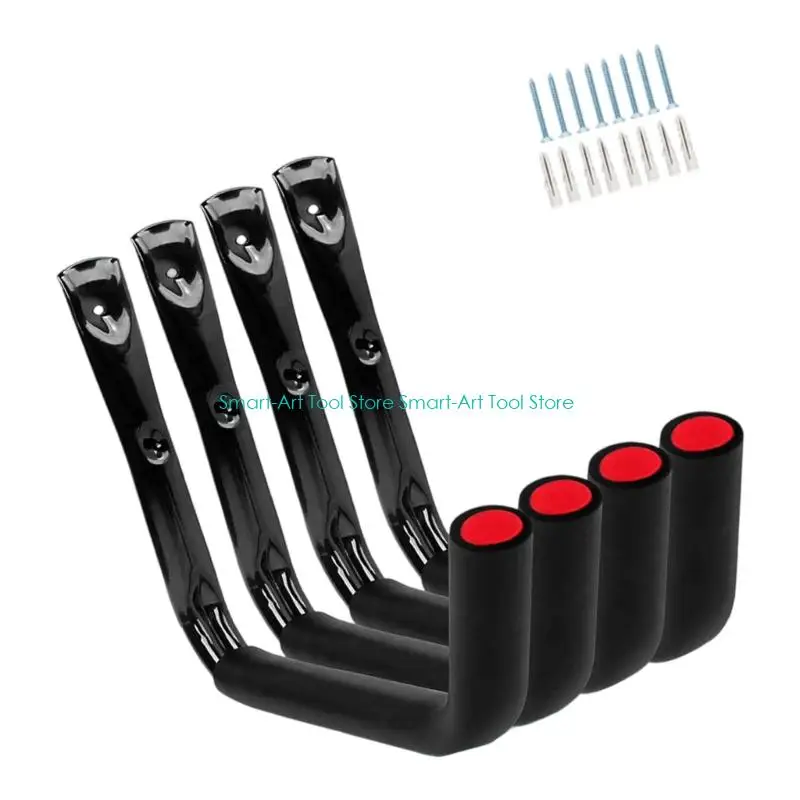 E1PB Space Saving Wall Hooks for Kayaks Bicycles Outdoor Gears with Secure Mounting Hardware Wall Mounted Tool Hangers