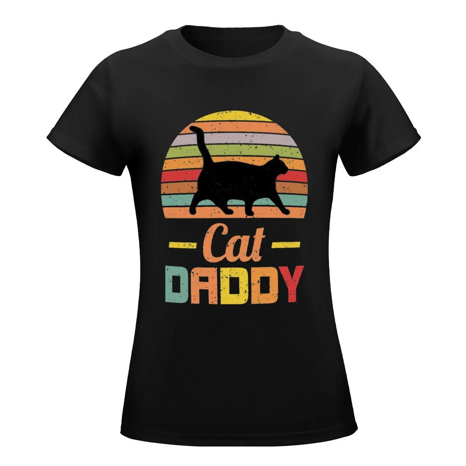 Cat Daddy Vintage Eighties Style Cat Retro Distressed T-Shirt quick drying sweat vintage clothes clothes for woman