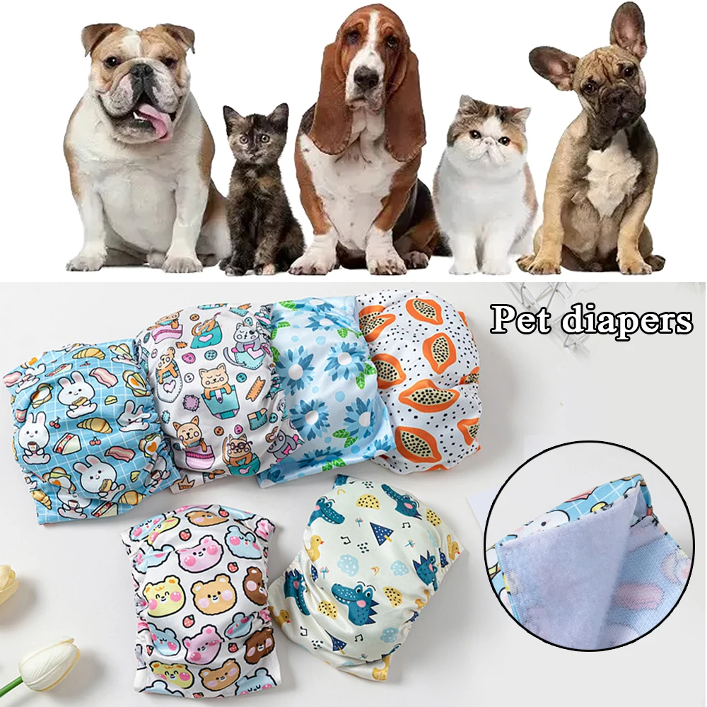 Pantalones fisiológicos lavables para perro, ropa interior sanitaria reutilizable, previene la humectación de la cama, banda para el vientre, pañal