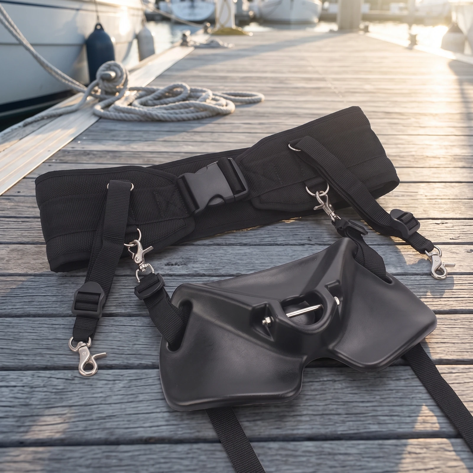 Visserij-heupsteunharnas, last - Fishing Belt recensie en prijs
