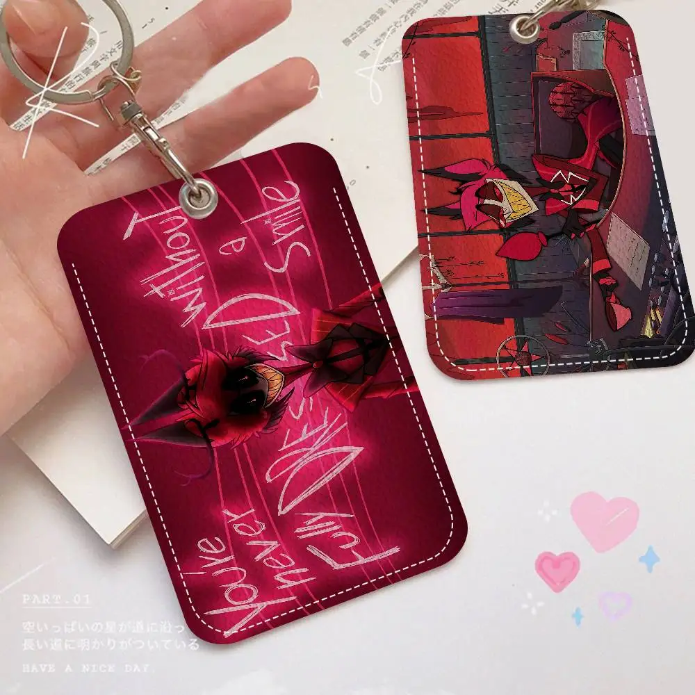 Popular A-Alastor H-Hazbin H-Hotel 1pc INS Creative Cartoon Student Campus Card Holder For Meal Card, Bus Card, Work Card, Etc