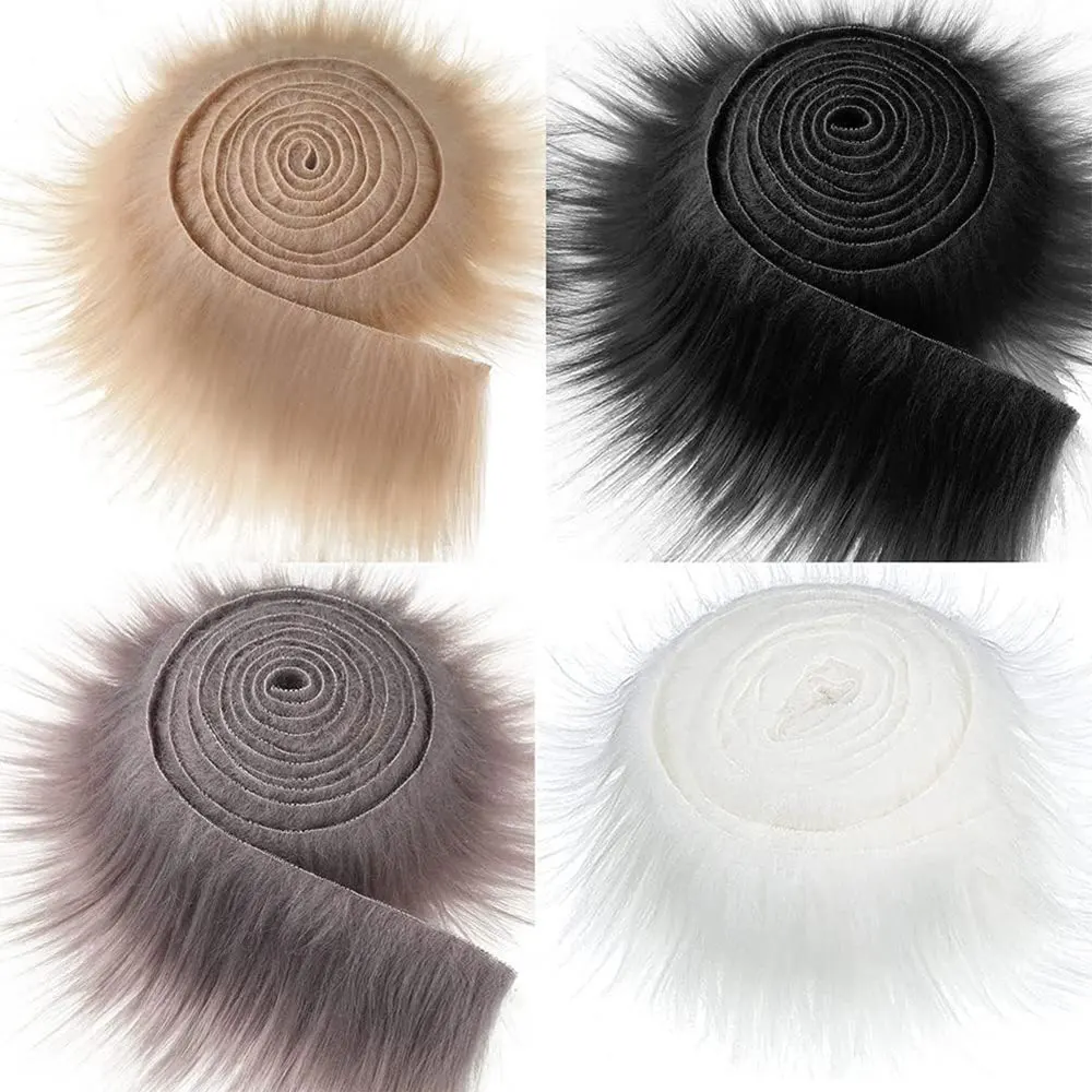 1,5 Meter Kunstfell Stoff Kostüm DIY Soft Supplies Bastelspielzeug Fuzzy für Hut Schuhe Urlaub Kleidung Weihnachtsbaum Dekoration