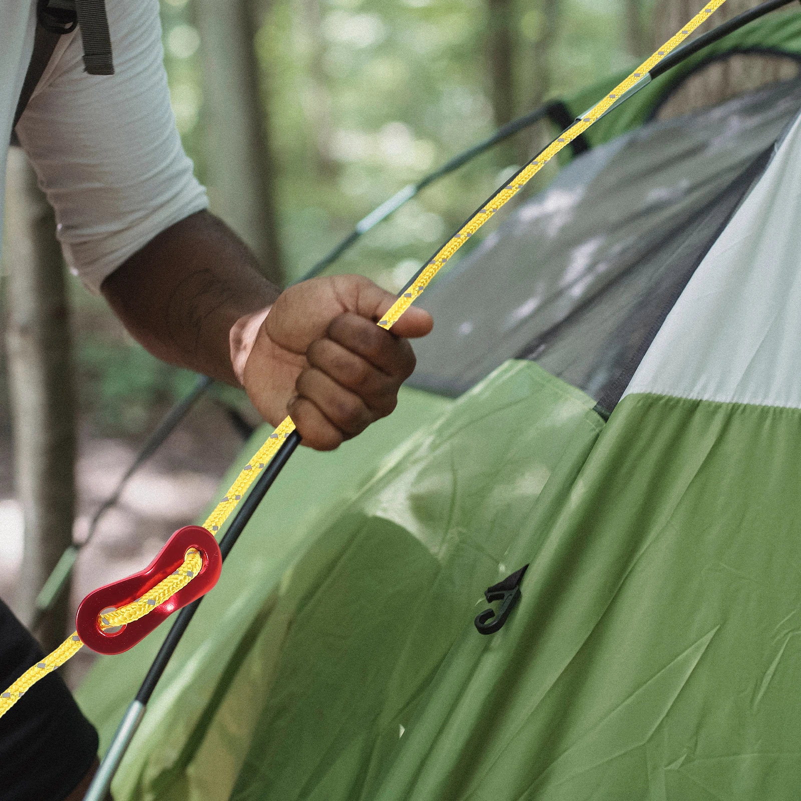 

Lightweight Portable Camping Rope Set Wind Proof Tent Cords With Buckles Hanging Clothes Hammock Supplies For Outdoor Activities