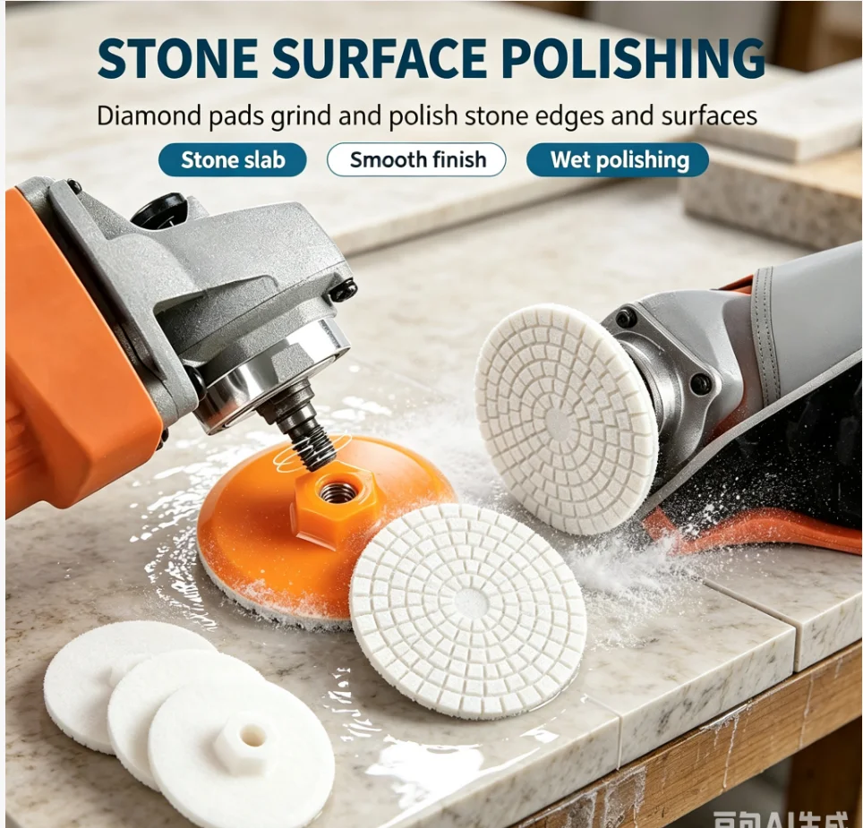 80mm Ceramic Tile Trimming Polishing Disc M10 Angle Grinder Dry Polishing Stone Chamfering Grinding Edge Grinding Blade 150-1000