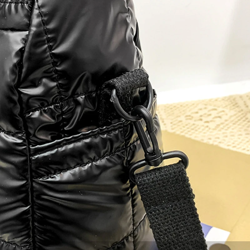 Yogodlns Luxus Raum Gepolsterte Baumwolle Handtasche Große Kapazität Schulter Tasche Wasserdichte Nylon Tasche Reise Unten Umhängetasche Geldbörse Bolsa – Detail 26