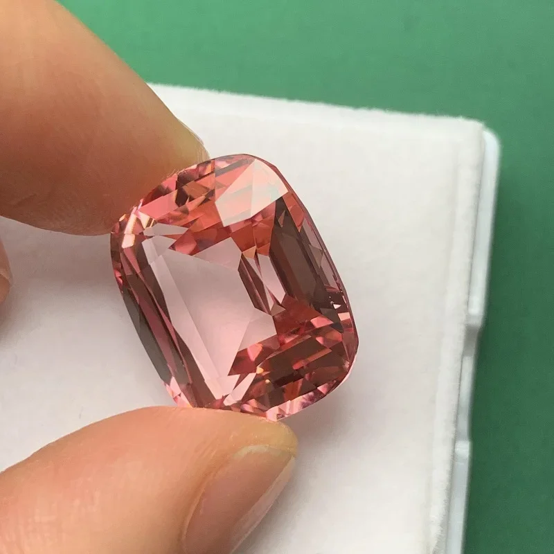 Imagem -03 - Ruif Almofada 15x18 mm 25ct Pink Lab Grown Sapphire Lab Criar Pedra Solta para Fazer Jóias de Alta Qualidade