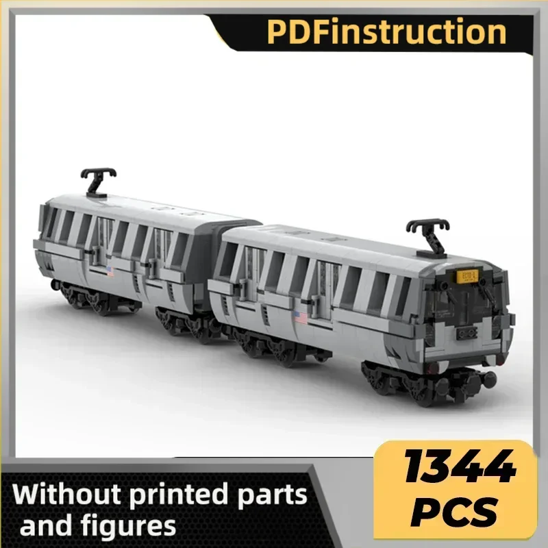 

City Car Model Moc Building Bricks New York Underground Subway Technology Modular Blocks Gifts Christmas Toys DIY Sets Assembly