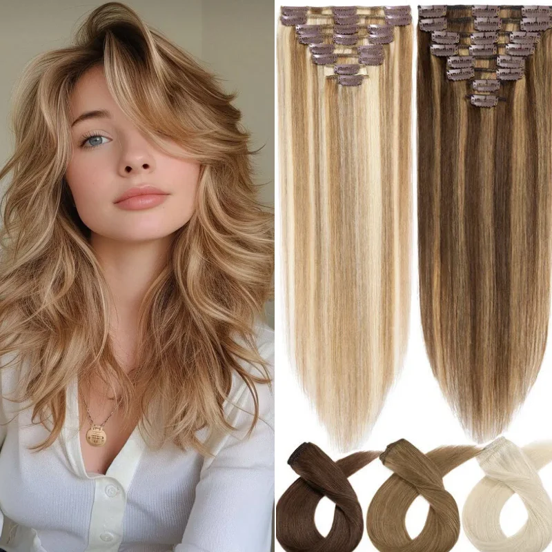 clip-in-hair-extensions-100-human-hair-7-pieces-set-straight-weft-custom-options-color-length-weight