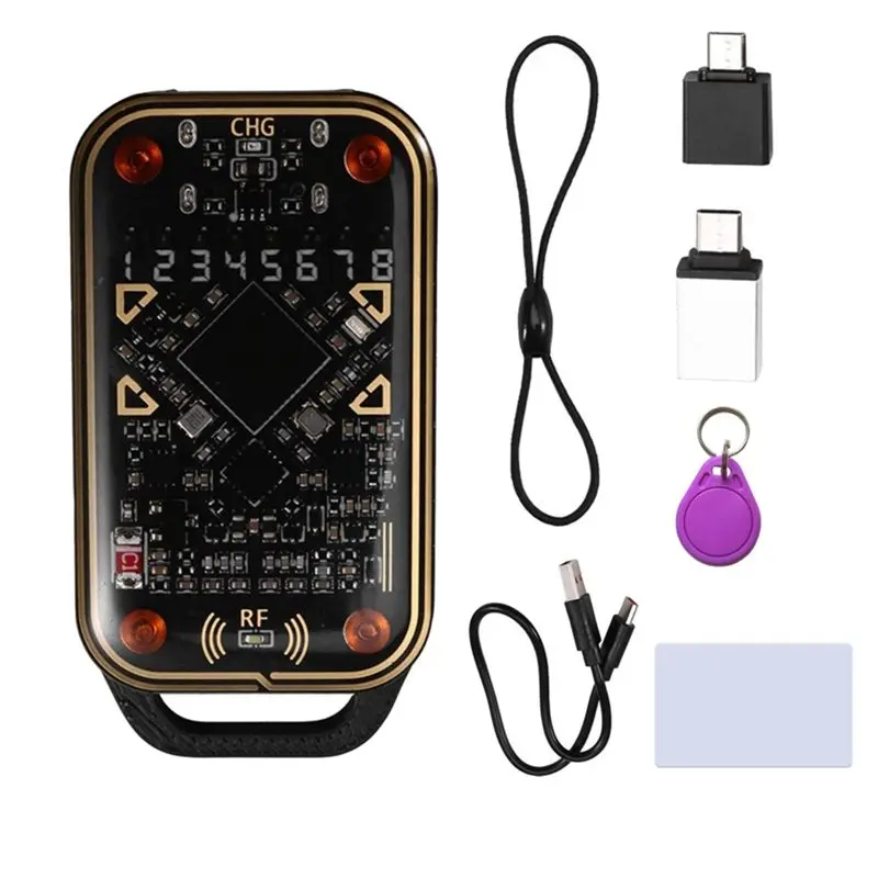 B27B Chameleon Ultra V3.0 RFID Smart Card Emulator Read Writer 125Khz 13.56Mhz ID IC Tag Copyer +1XUID Keychain/CUID Card