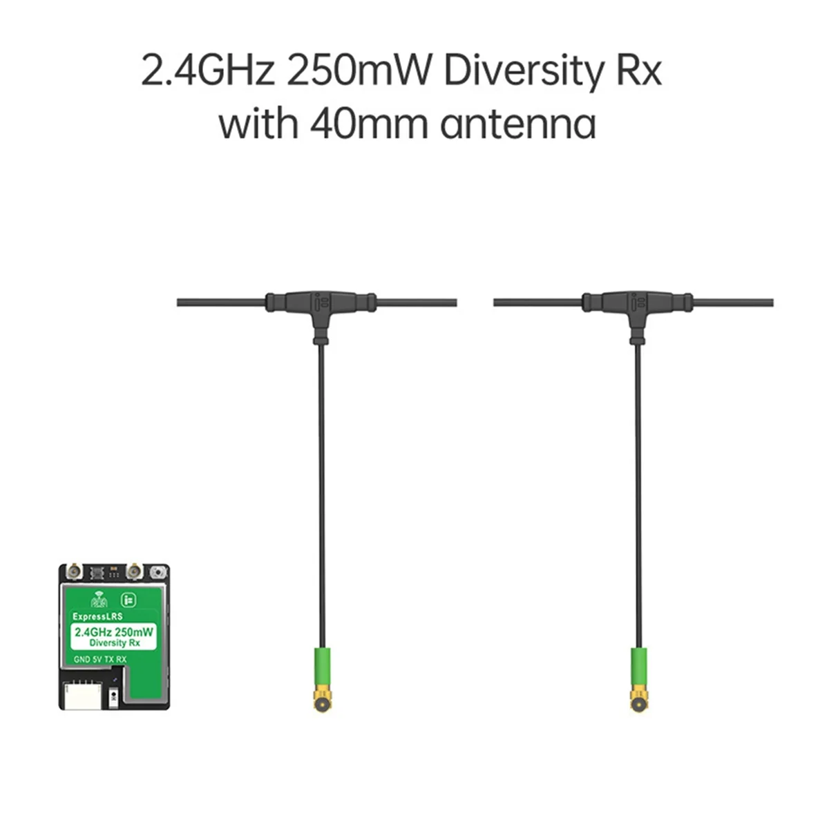 For IFlight ELRS 2.4GHz Receiver True Diversity RX FPV VRX Dual 40mm Antenna Receiver for FPV Drone