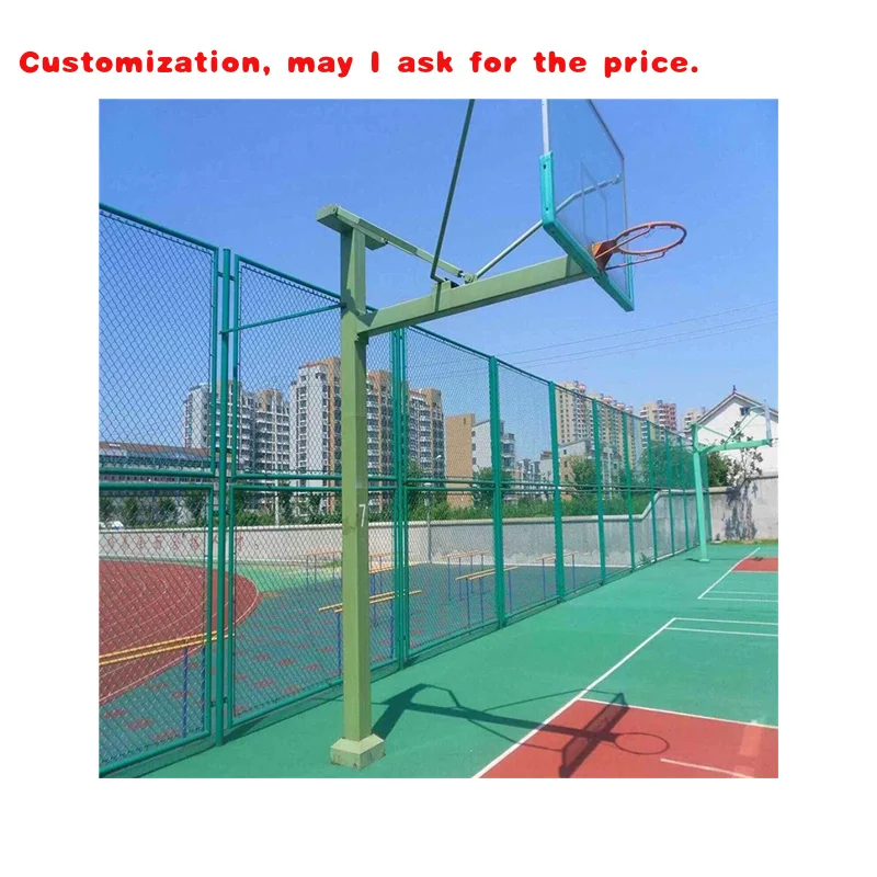 

custom.Steel Stadium Guardrail Protective Net School Playground Fence Woven Chain Link Mesh PVC Coating Bendin