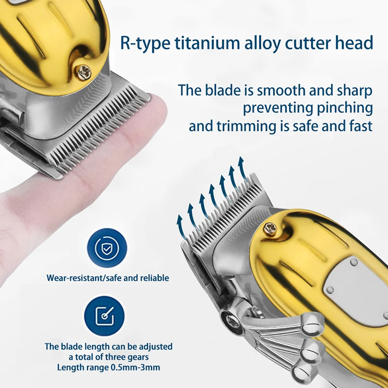 WAIKIL 2023 Electric Hair Trimmer Cordless Shaver Trimmer Male Barber Hair Clipper Machine For Men Rechargeable USB