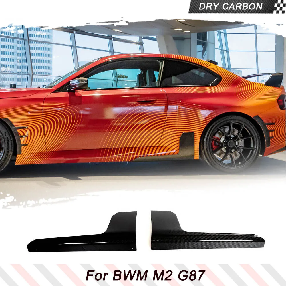 Dry/Wet Carbon Fiber Car Bumper Side Skirts For BWM 2 Series G87 M2 Coupe 2022UP Car Rear Side Bumper Canards Vent Trim