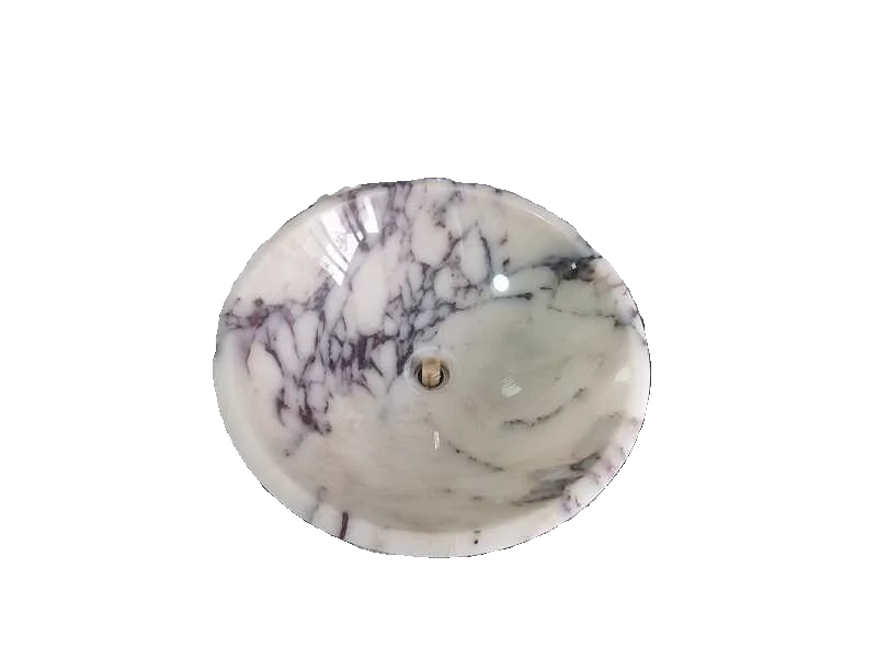 Natural marble Bulgari counter basin Karakata purple stone round wash basin