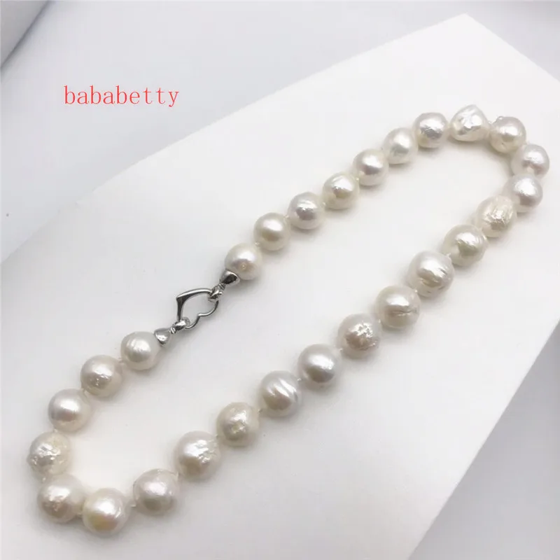NEW beautifu  11-13mm luster Natural Furrow Kasumi pearl necklace 18