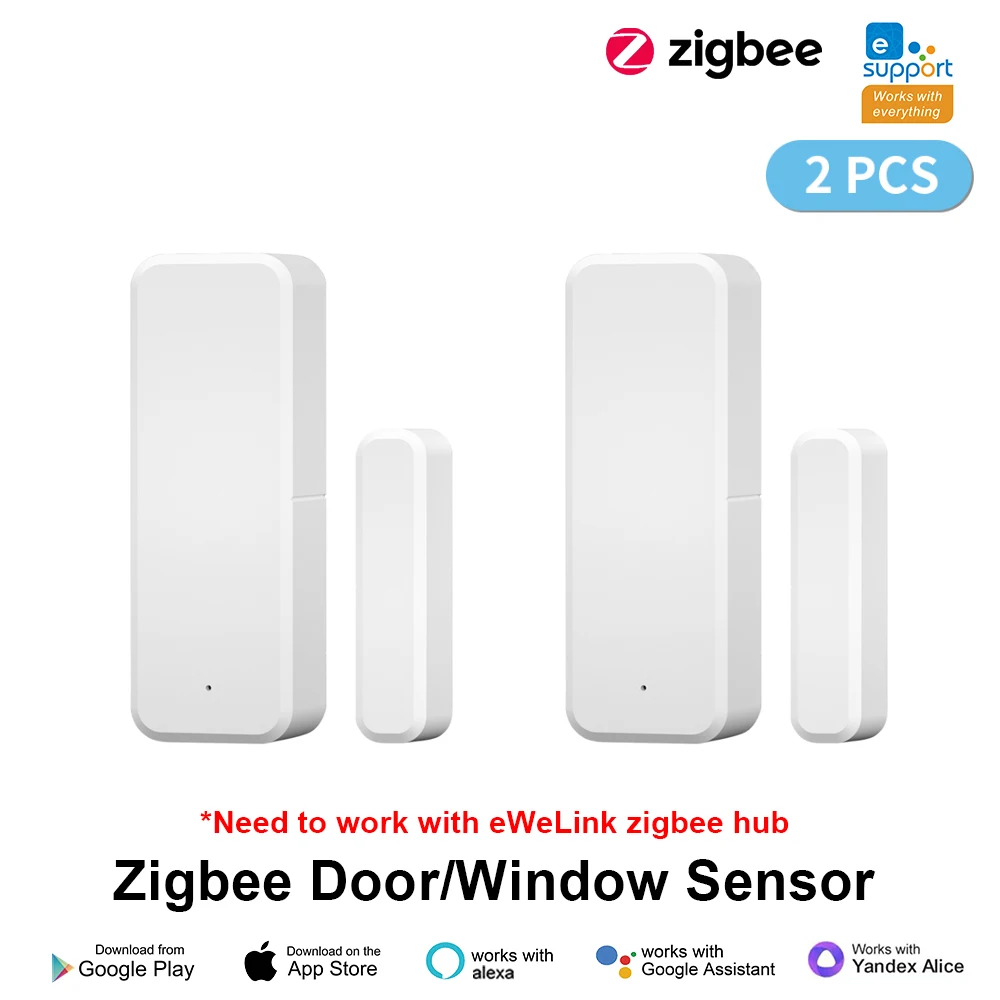 ZigBee Door Window Sensor eWeLink APP Smart Home Security Protection Door Open Closed Detector for Alexa Google Yandex Alice image 3
