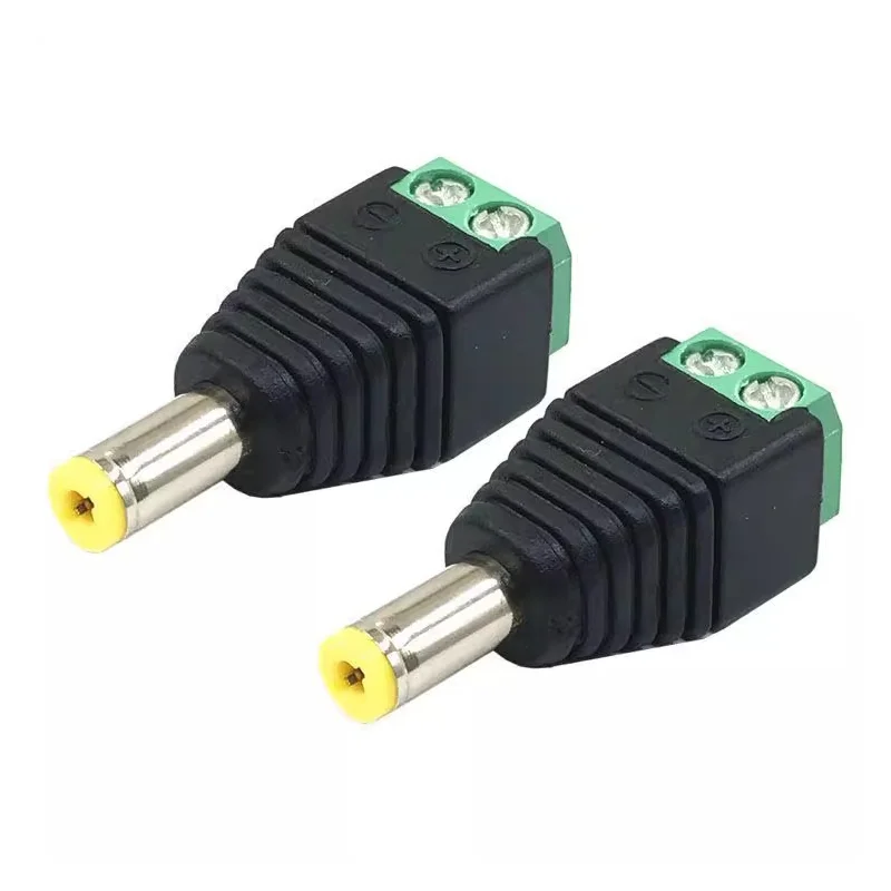 5/20/100PCS DC Power Plug Connector 2.1mm x 5.5mm 5.5*2.1mm (Screw Fastening Type) Needn\'t Welding DC Plug Adapter