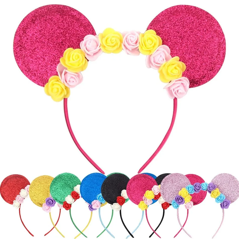 

Teen Headbands Children Candy Color Sparkly Glitter Head Bands Girls Birthday Sequins Hair Accessories Kids Party Ears Hair Hoop