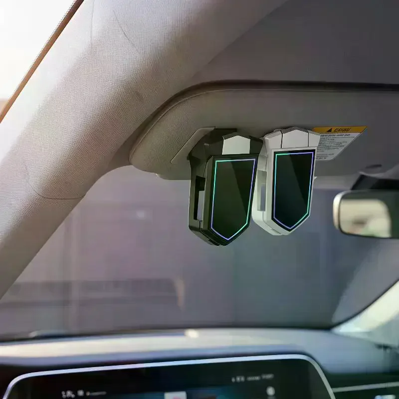 Car Glasses Storage Clip One Click Open Eyeglasses Holder Portable Auto Interior Accessory for Commuting Outdoor Travel