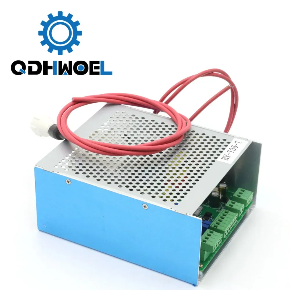 QDHWOEL 30W-40W CO2 Laser Power Supply HY-T35 لآلة قطع النقش بالليزر CO2