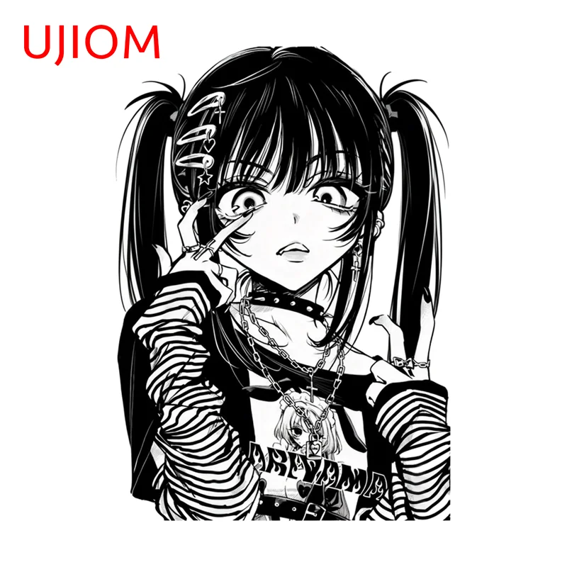 UJIOM Cool Gothic Girl Tattoo Wall Stickers Eye Catching Functional Sofa Wall Decals Customizable Adhesive Wallpapers Murals
