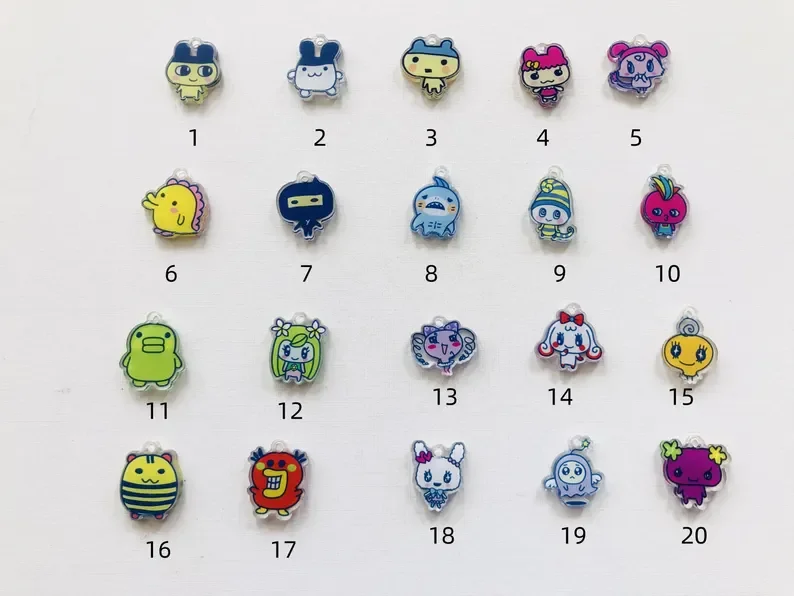 Cute Mini Cartoon Pet Phone Charm Keychain Kawaii Bag Hanging Ornament Decor for Daily Match
