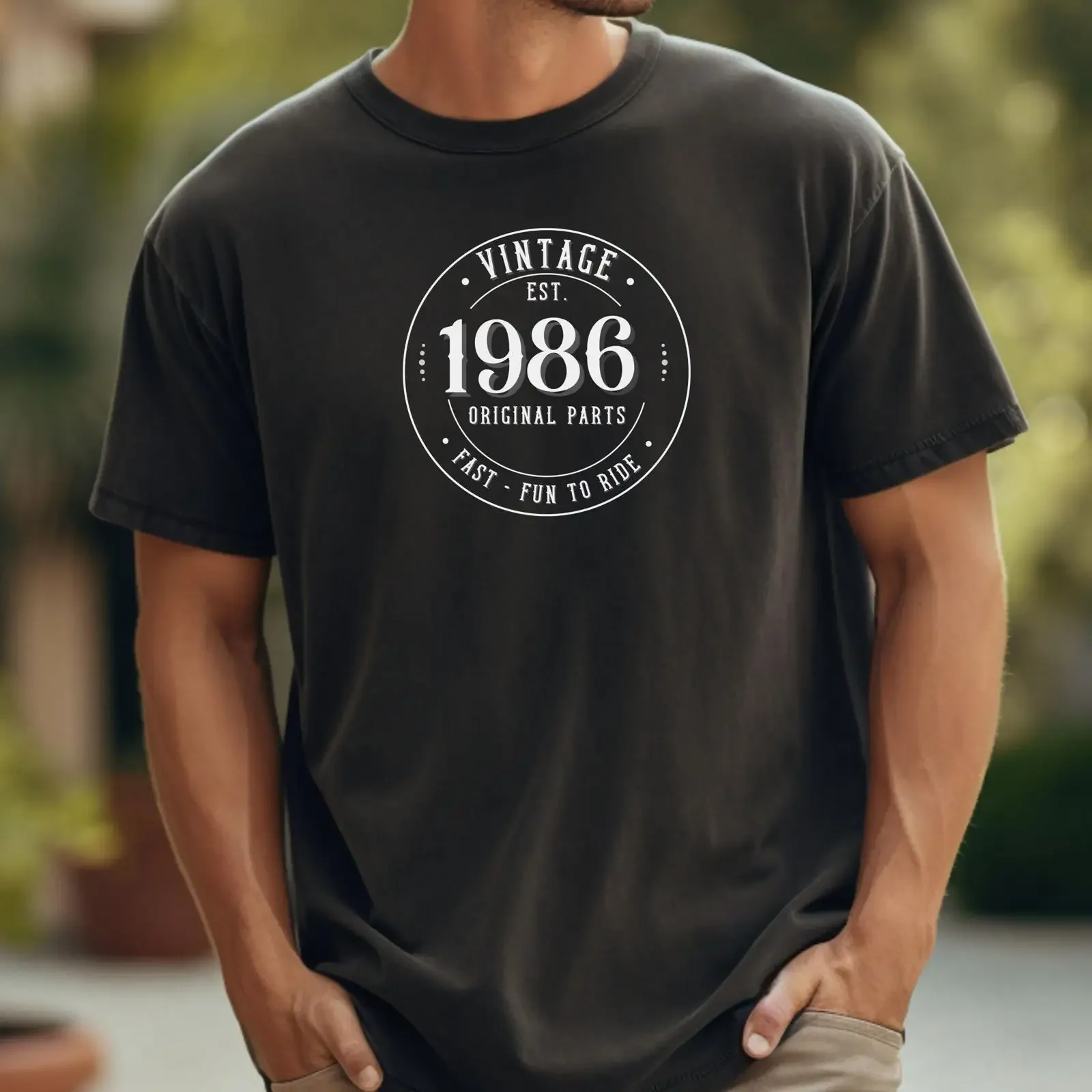 40th birthday shirt Fortieth funny mens gift husband vintage Washed Breathable Comfortable Stretched Versatile designer clothes