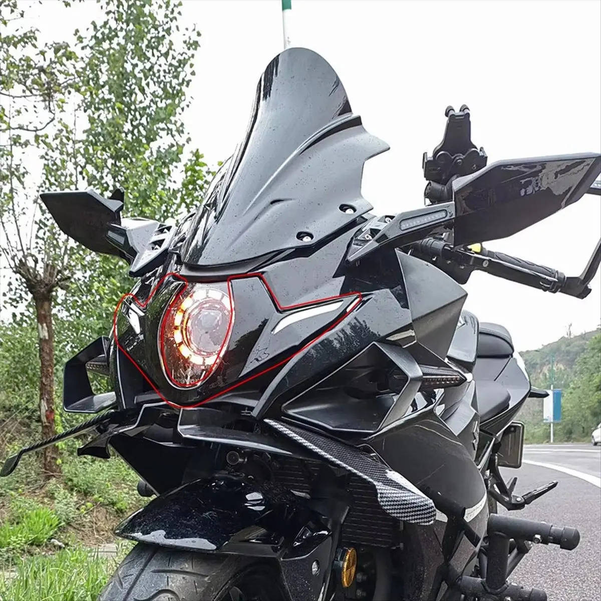 

Защитная крышка для увеличенных фар мотоцикла для Suzuki GSX250R GSX-250R 2017-2024, аксессуары