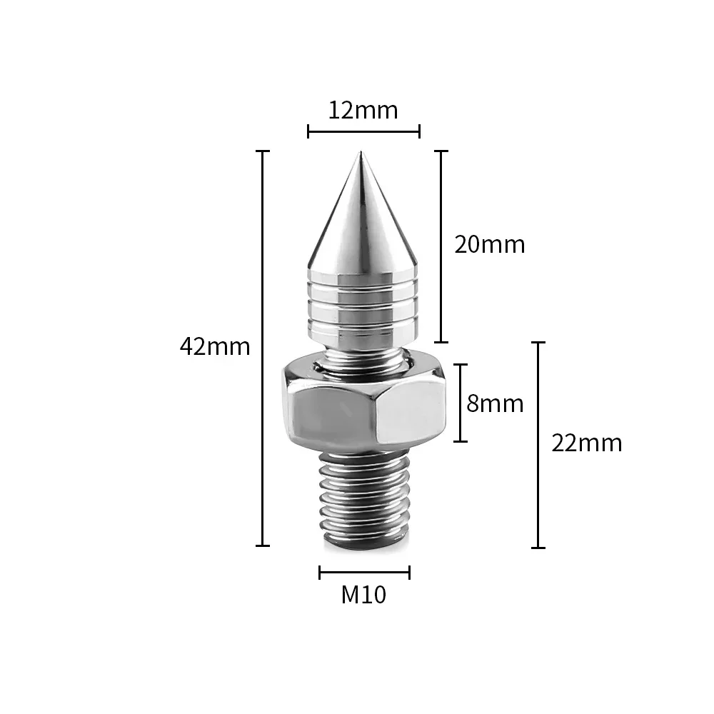 M6 M8 M10 Thread 316LSS Stainless Steel Audio Foot Spike Stand Isolation Feet CD Amplifier Speaker Machine Pad Nail