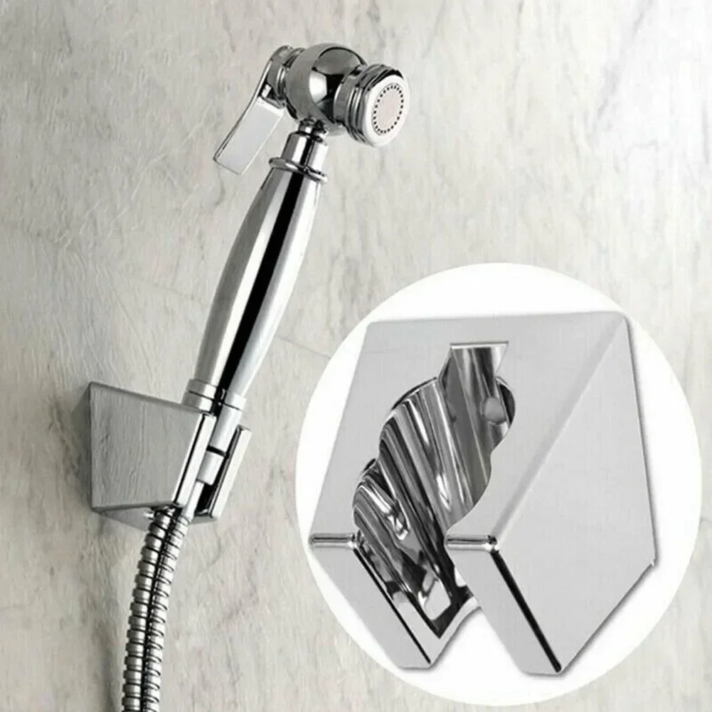 Hot 1 Pcs Shower Head Holder Base Bathroom Bracket Wall Mount Chrome Durable High Quality Holder Head Lightweight Home