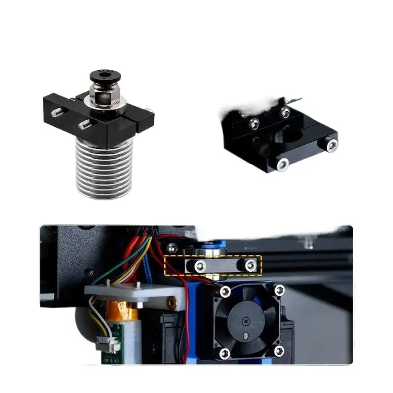 

E3-V6 Hotend Fixed Block V6 Radiator Bracket 3D Printer Extruder Assembly Accessory