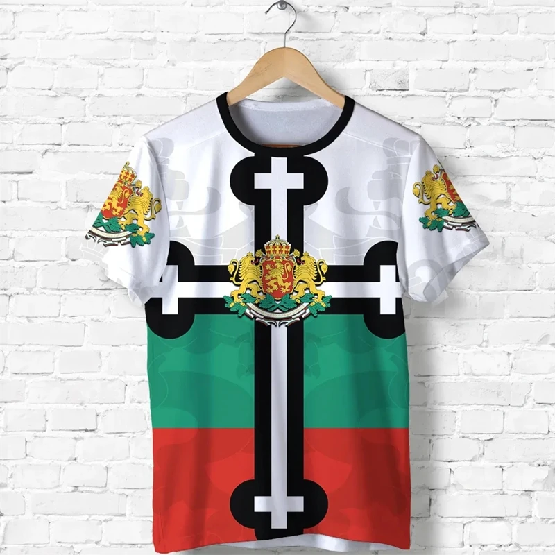 Bulgaria Flag Men Women T-shirt 2024 New Fashion Bulgarian National Emblem 3D Print O Neck Tee Shirts Casual Oversized Tops 4XL