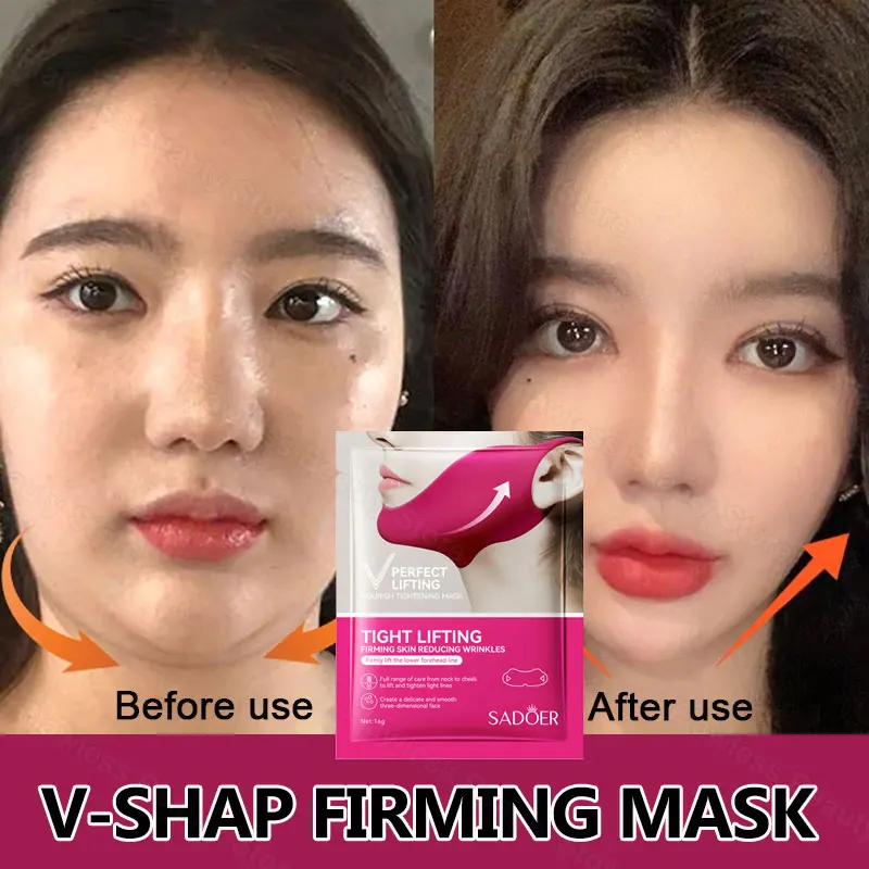 

V-Lift Firming Face Mask Tightening Wrinkle Reduction Treatment for Neck & Cheek Lift Anti-Aging Moisturizing Facial Skin Care