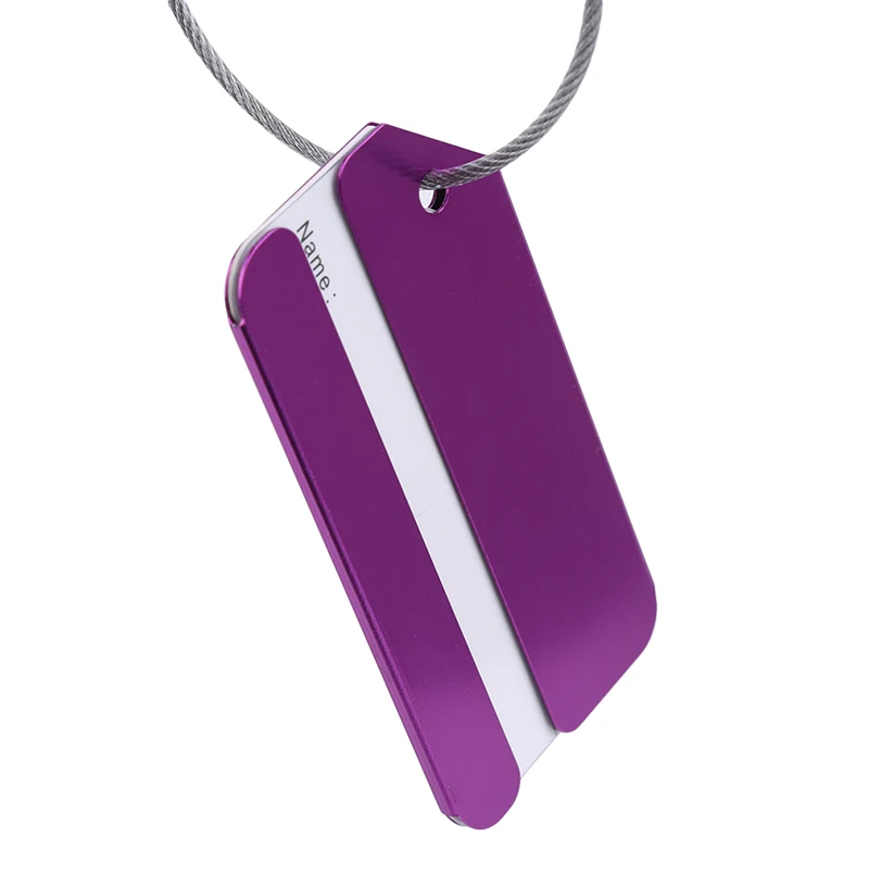 علامات الأمتعة المعدنية للسفر ، علامات اسم الأمتعة ، حامل تسمية عنوان الحقيبة ، سبائك الألومنيوم ، اكسسوارات الموضة