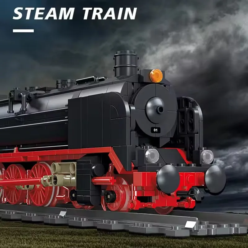 BR01 Steam Train Model Building Block classic Railway Express Brick Assembly toys collection series children gift birthday