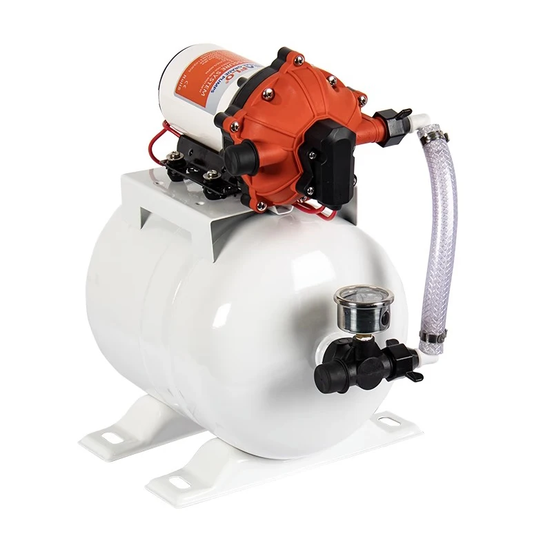 

RV Marine Water Pump 12V/24V DC 60 PSI 5.5 GPM 8L Accumulator Water Supply Pressure System Pressure Tank