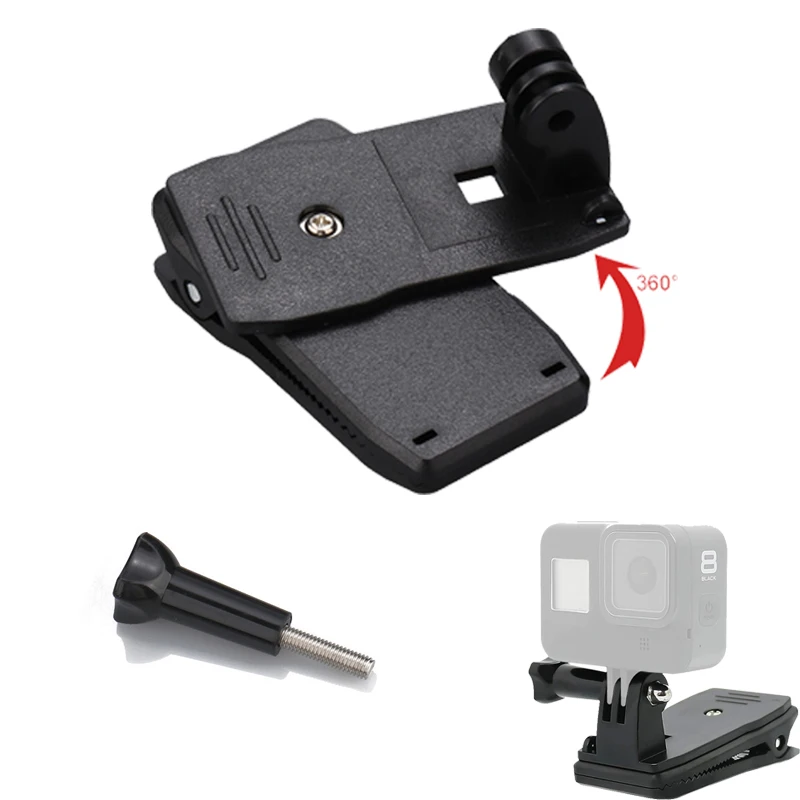 Rucksackgurt-Clip 360 °   Rotierende Hutklemmenhalterung für GoPro 11 10 9 8 DJI Action 6 5Pro 4 Insta360 ACEPro X5 X4 Zubehör