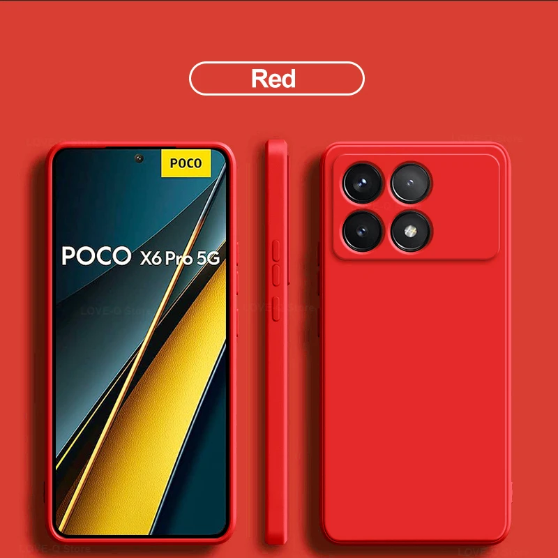 Poco X6 Pro Hülle, flüssiges Silikon, stoßfeste Handyhüllen für Xiaomi Poco X6 Pro Poco X6 Pro X6Pro Pocox6 Pro 5G, weiche TPU-Abdeckung – Detail 17