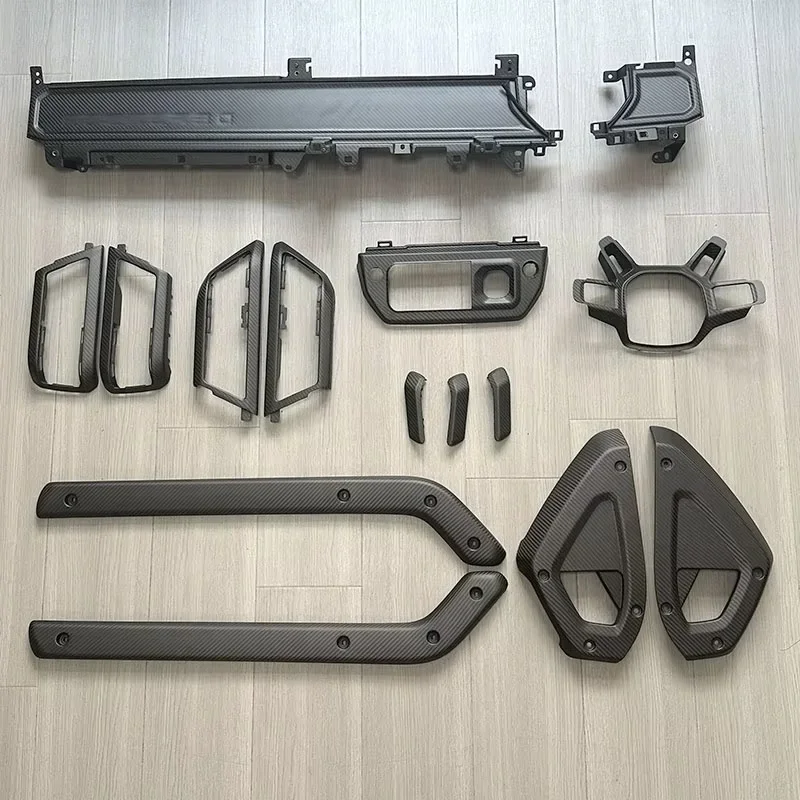 Car Accessories Dry Carbon/ABS Interior Kits Central Control Saddle Easy Installation 100% Fitment Defender BeHi!