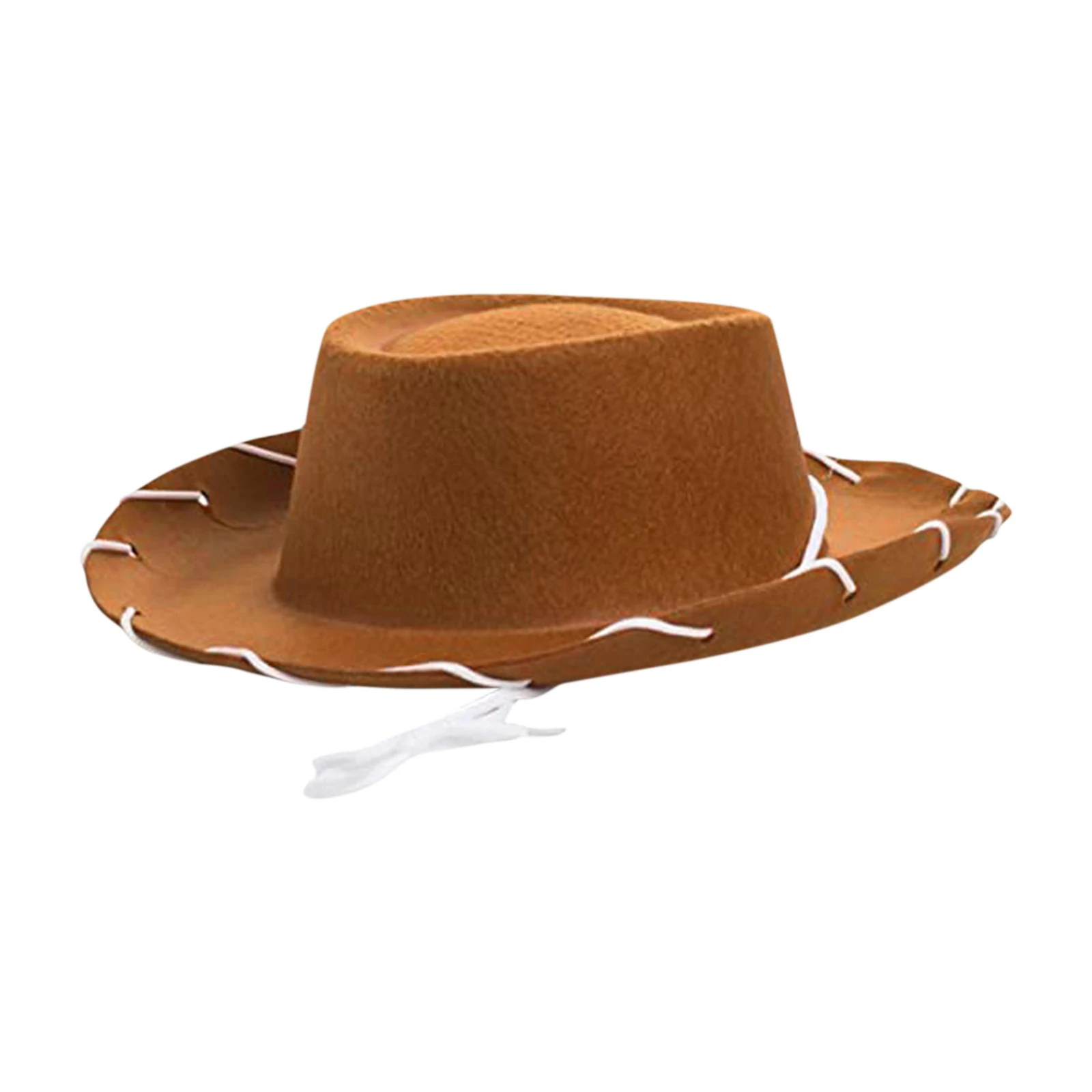 

Children's Rope Wearing Cowboy Hat Western Large Brim Hat Fashion Solid Color Foldable Casual Cap Vintage Party Accessories