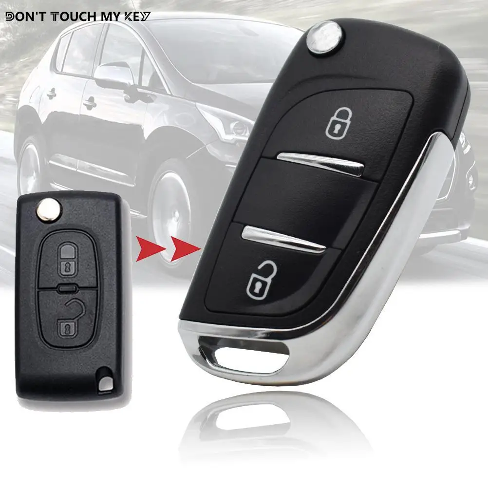 Car Remote Key Shell Case Cover Fob Modified Replacement For Peugeot 207 307 407 408 308 For Citroen C4 C2 C3 HU83 Blade CE0523