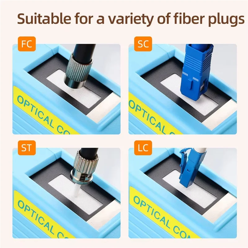 ELEC-Fiber Optic Cleaner Cassette+Cleaning Core Fiber End Face Cleaning Box Pigtail Cleaner For SC/FC/ST/LC Cleaner Tool