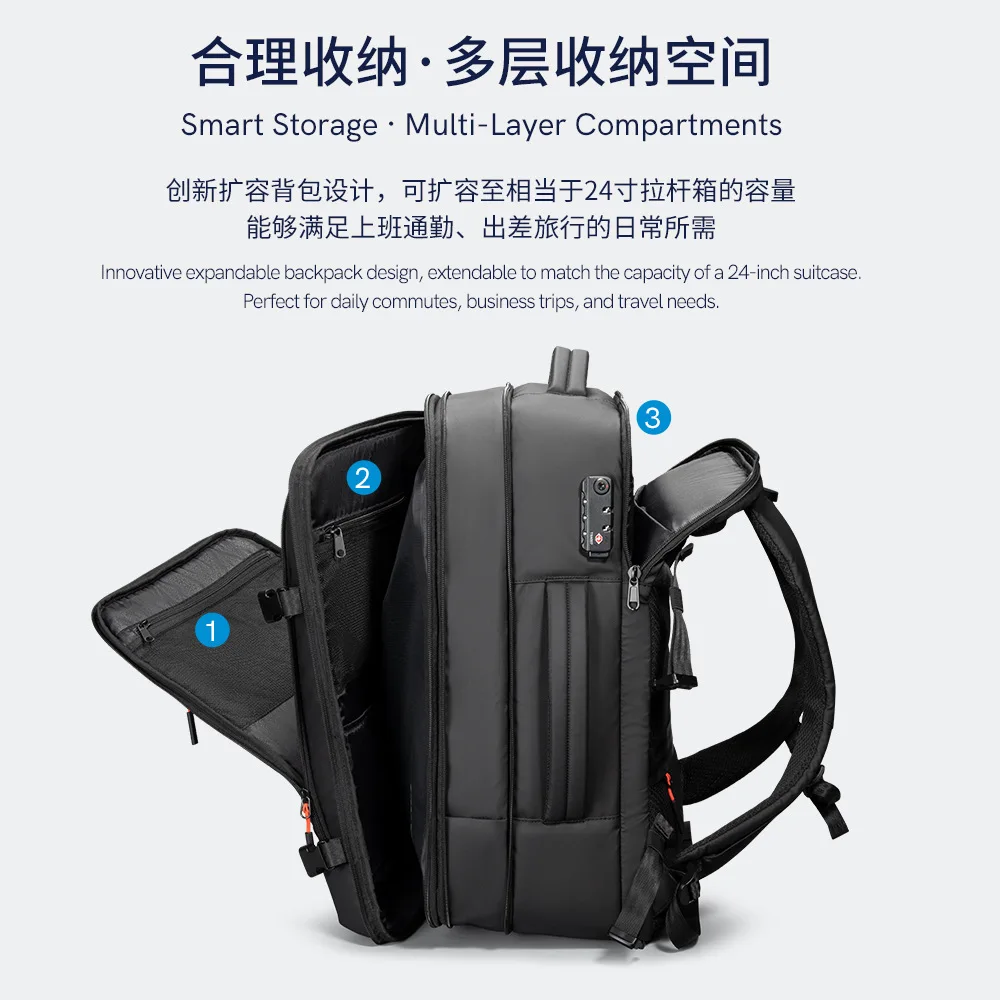 25762 Vacuum Compression Tool Backpack Men Backpack Dry and Wet Separation Large Capacity Tool Backpack