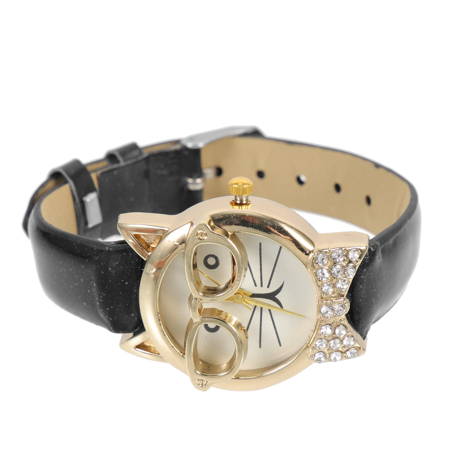 ساعة يد لطيفة على شكل وجه قطة للنساء، ساعة كرتونية أنيقة، خفيفة الوزن ومريحة، مثالية للارتداء اليومي وإعطاء الهدايا #5