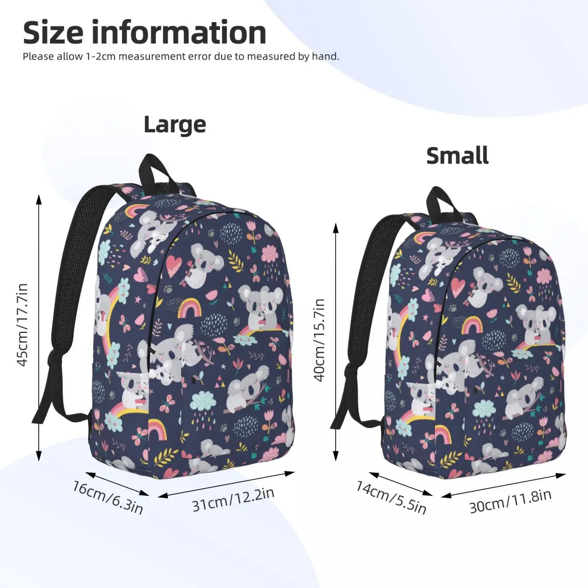 Cute Koala Bear Backpack for Girls Student Schoolbag Book Bags Kawaii Koalas Bagpack