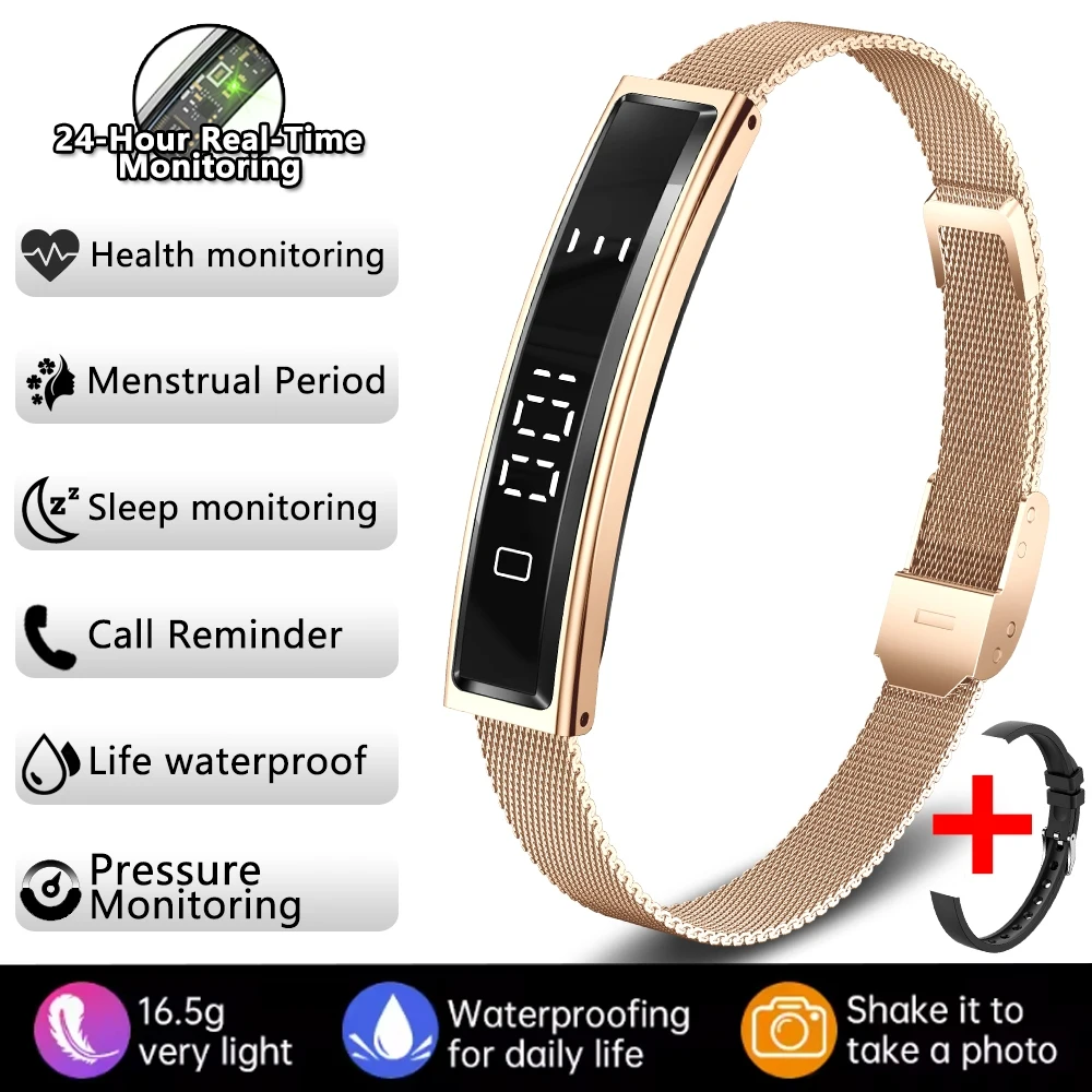 2026 Nieuwe Mode Vrouwen Slimme Armband Sportmodus Fitness Tracker Hartslag Gezondheid Monitoring IP68 Waterdicht Smart Horloge Mannen