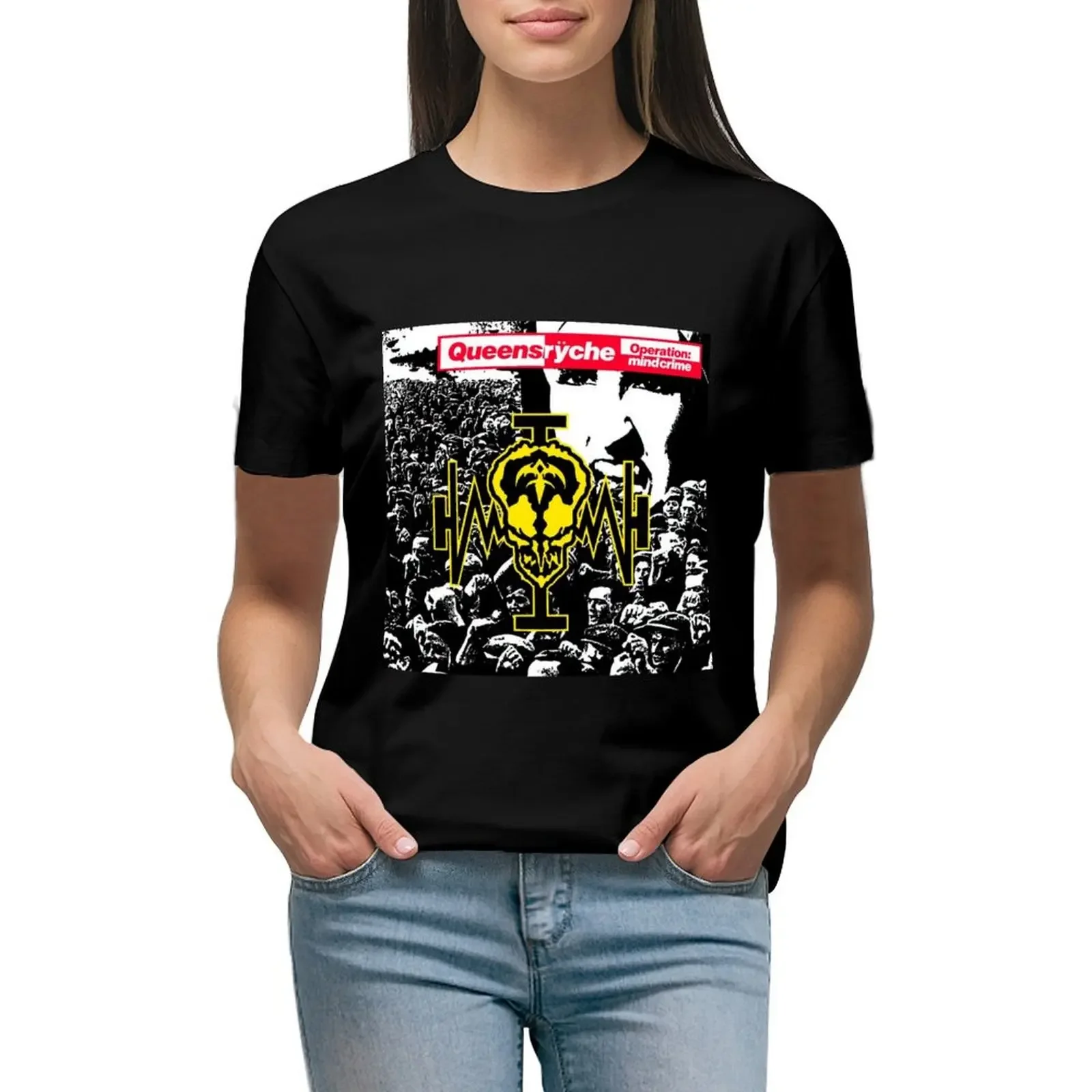 

Best OPERATION MINDCRIME'88 Queensrche T-Shirt plus size tops cute tops t-shirt dress for Women plus size