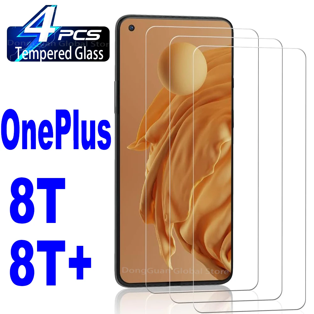 

2/4Pcs High Auminum Tempered Glass For OnePlus 8T 8T+ 5G Screen Protector Glass Film