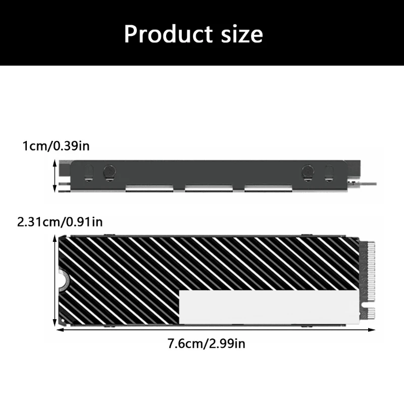 2025 محلول تبريد رفيع جديد لـ 2280 NVME SSD محسّن تقنية تبديد حرارة تدفق الهواء